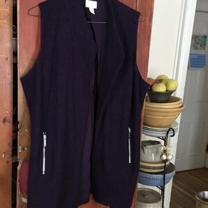 Chico's Deep Purple Vest - has been drycleaned